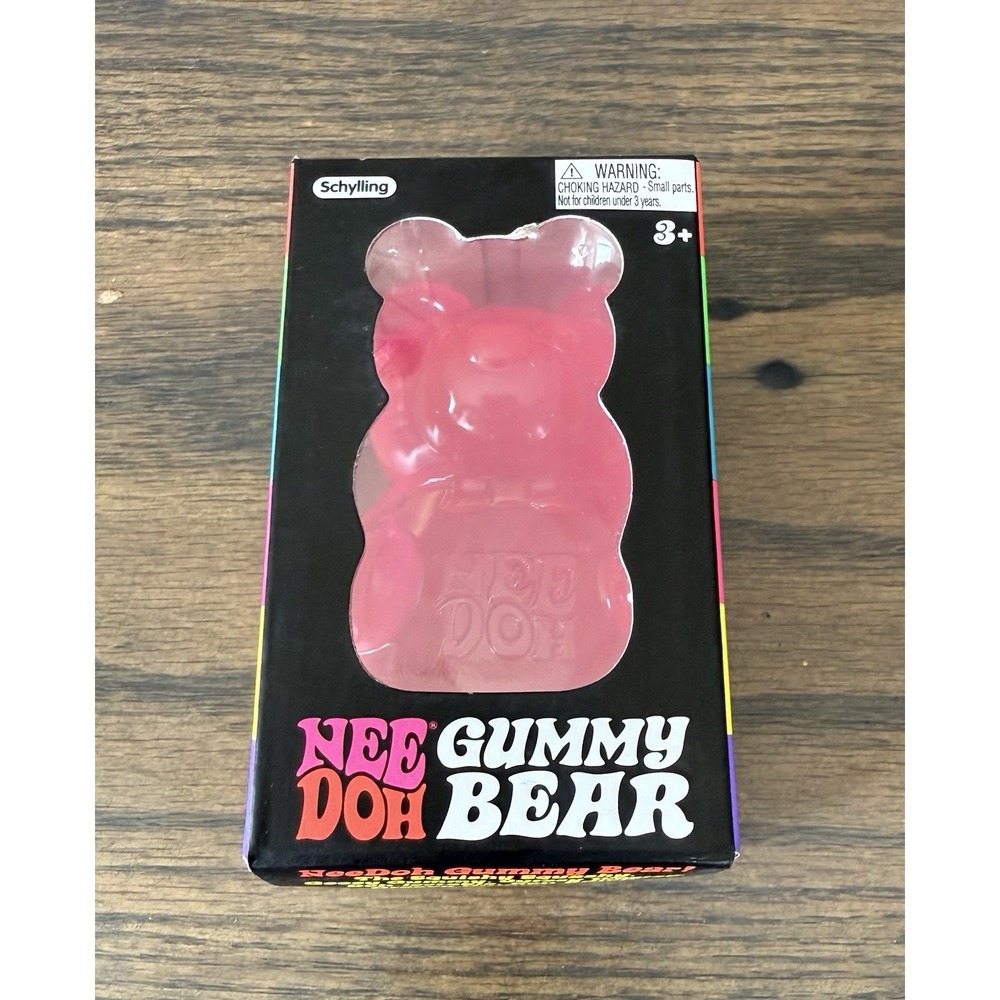 Schylling NeeDoh Gummy Bear Squishy Pink Authentic Brand New-Factory Sealed